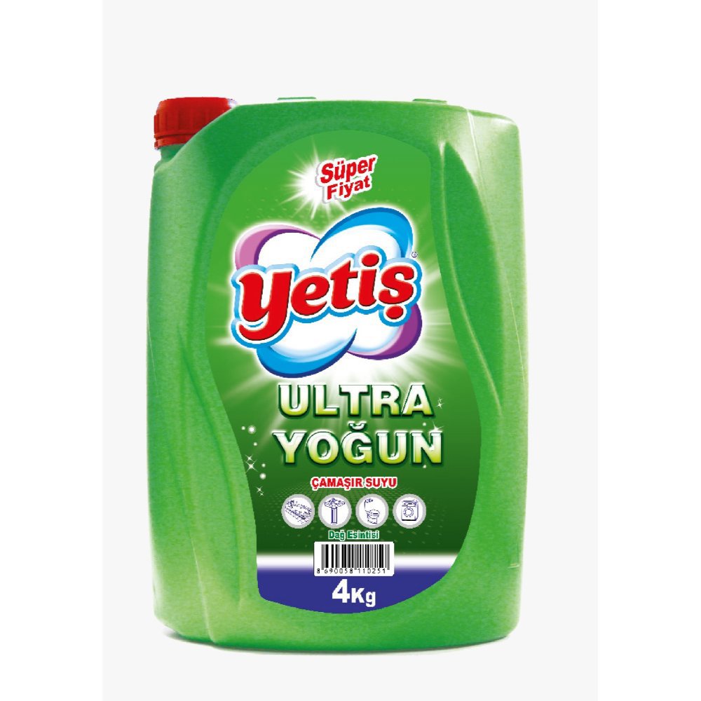 Yetiş Ultra Çamaşır Suyu Dağ Esintisi 4kg