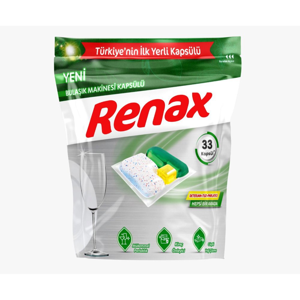 Renax Bulaşık Makinesi Kapsülü 33lü