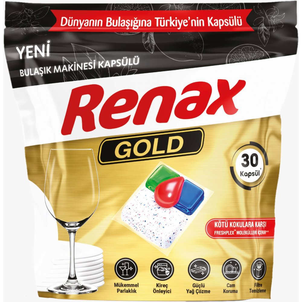 Renax Bulaşık Makinesi Kapsülü Gold 30lu