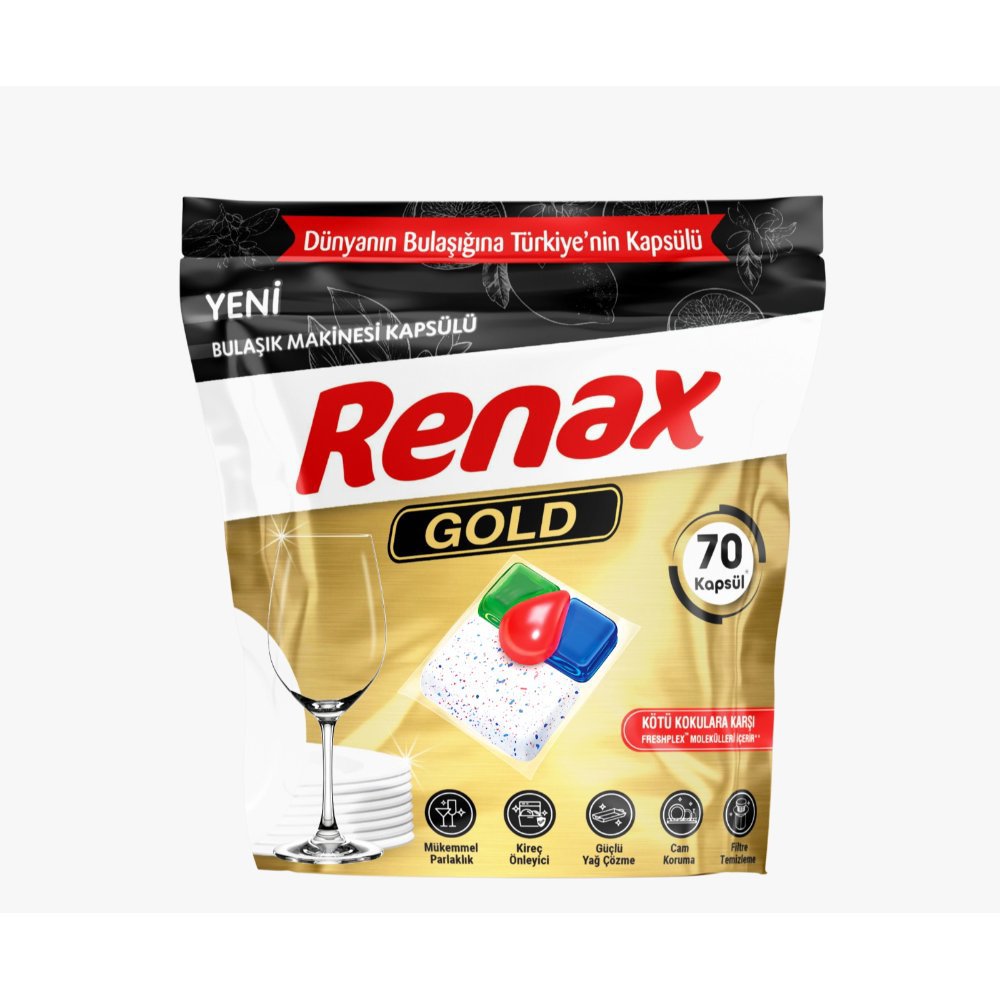 Renax Bulaşık Makinesi Kapsülü Gold 70li