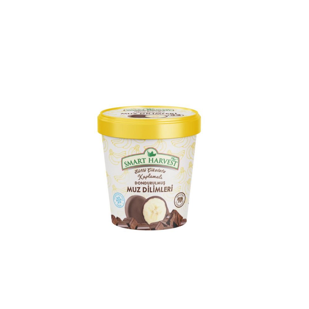 SMART HARVEST DONUK MEYVE TANELERİ - SÜTLÜ ÇİKOLATA KAPLI MUZ 150 gr (x8)